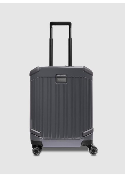 Piquadro Gri Çekçekli Sert Valiz BV4425POP/GR Kabin