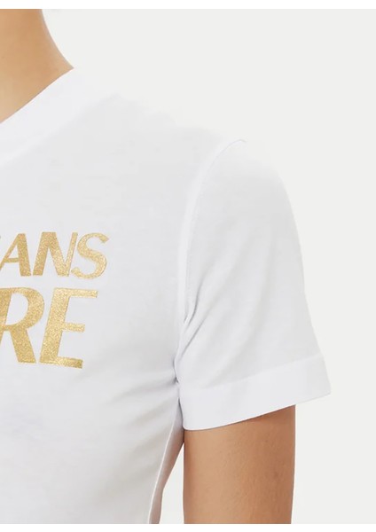 Yuvarlak Yaka Baskılı Beyaz Kadın T-Shirt 78HAHT01 fırsatları