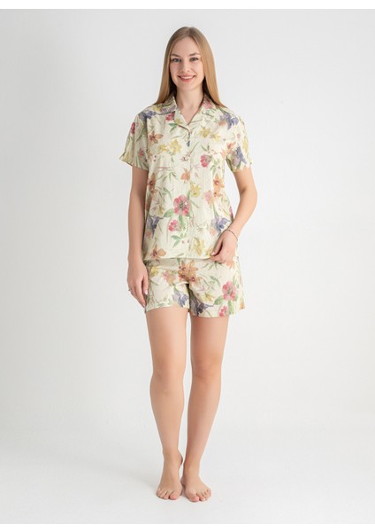 V Yaka Bej Pijama Üst 403SIX-1110-058 fiyatları