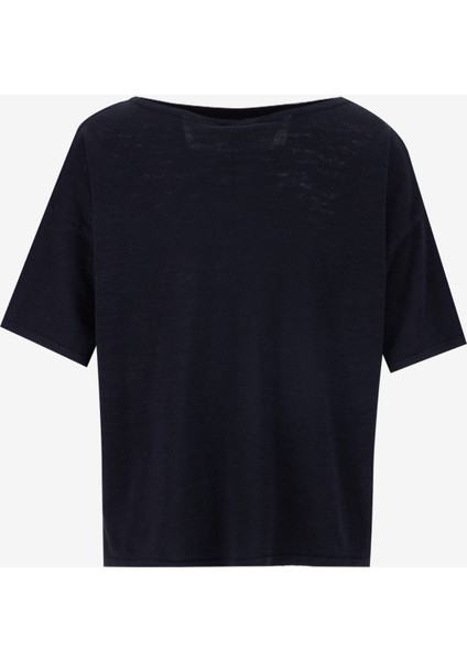 Bisiklet Yaka Siyah Kadın T-Shirt 105GM106H