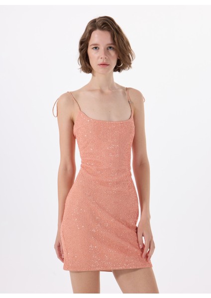 U Yaka Düz Turuncu Kısa Kadın Elbise 50537027 fırsatları