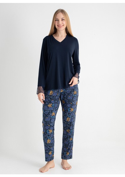 Lacivert Kadın Pijama Alt 401WON-1116-176 fiyatları