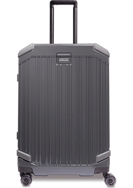 Piquadro Gri Çekçekli Sert Valiz BV4427POP/GR Orta