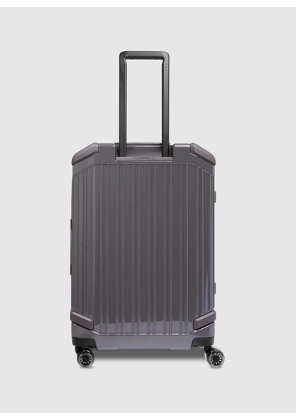 Piquadro Gri Çekçekli Sert Valiz BV4427POP/GR Orta modelleri