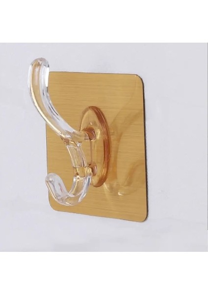 6lı Gold Kanca Askı Güçlü Yapışkanlı Mutfak Banyo Askısı