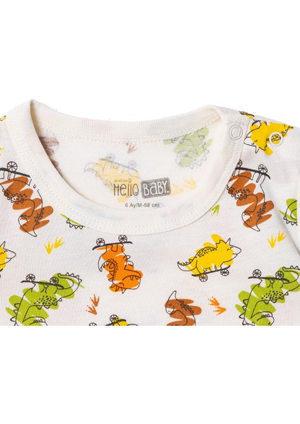 Erkek Bebek Kısa Tulum Çıtçıtlı Bisiklet Yaka Kısa Kol modelleri