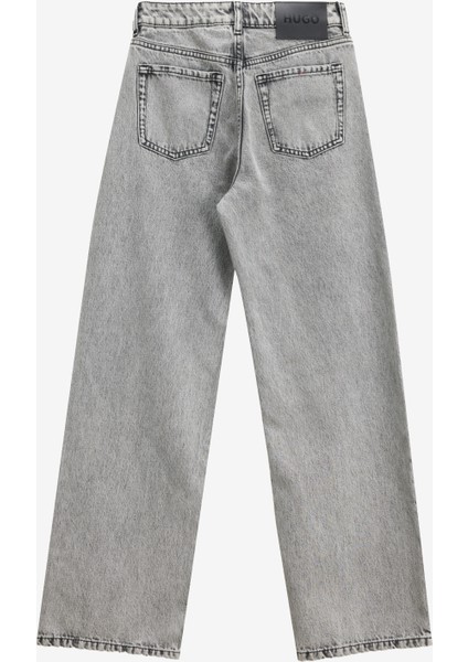 Yüksek Bel Normal Paça Straight Gri Kadın Denim Pantolon 50539781 fiyatları