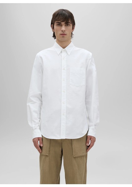 Regular Fit Gömlek Yaka Beyaz Erkek Gömlek A CE13 B032 fiyatları