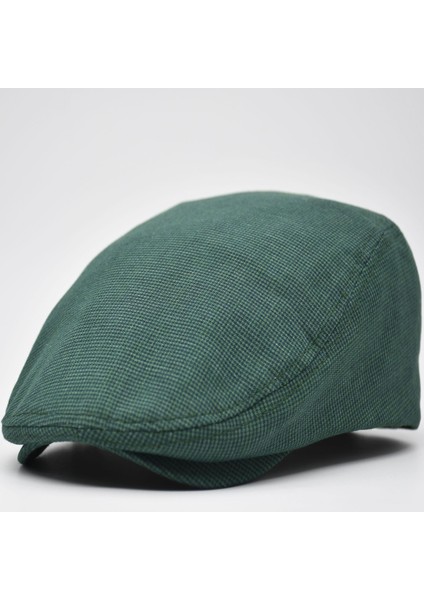 Erkek Kasket Keten Yazlık Flat Cap Şapka