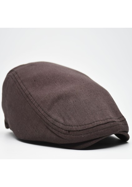 Erkek Kasket Keten Yazlık Flat Cap Şapka