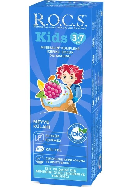 Rocs Kids Meyve Külahı Florürsüz Diş Macunu 45 ml
