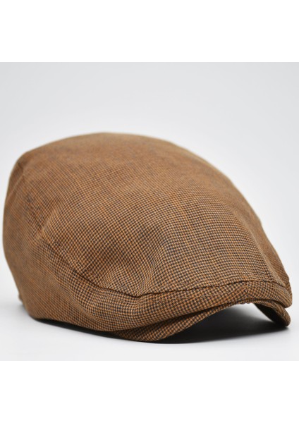 Erkek Kasket Keten Yazlık Flat Cap Şapka