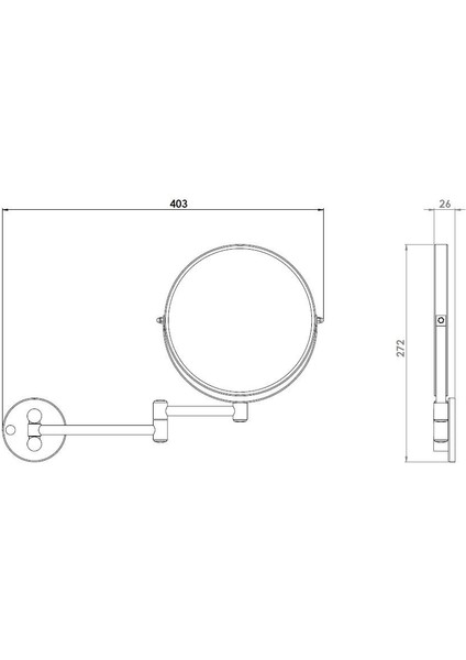Bocchi Makyaj Aynası, Işıksız, Duvardan, Yuvarlak Formlu 50300004 fiyatları