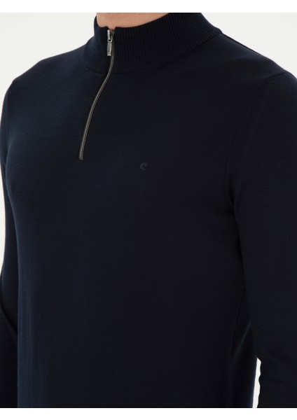 Erkek Lacivert Regular Fit Basic Kazak 50296487-VR033