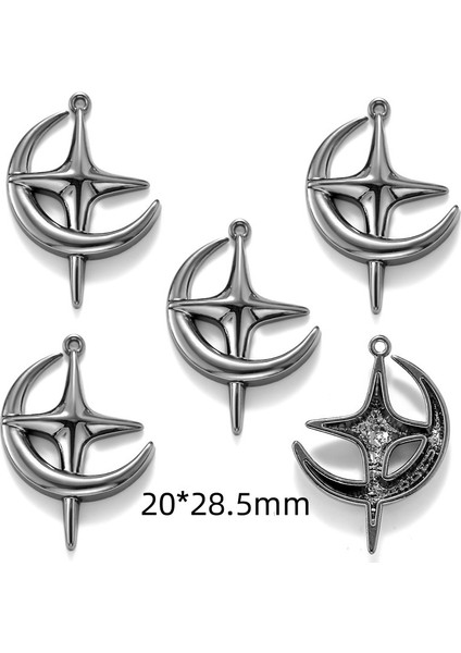 Yeni Dıy Alaşım Takı Aksesuarları Çapraz Yıldız Ay Kolye Bilezik Anahtarlık Dekoratif Kolye Okul Çantası Kolye (Yurt Dışından)