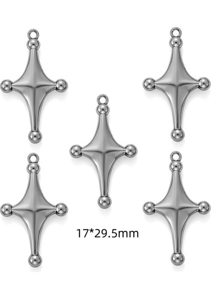 Yeni Dıy Alaşım Takı Aksesuarları Çapraz Yıldız Ay Kolye Bilezik Anahtarlık Dekoratif Kolye Okul Çantası Kolye (Yurt Dışından)