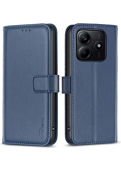 Xiaomi Redmi Note 14 Cüzdan Folyosu Flip Deri Kapak (Yurt Dışından)
