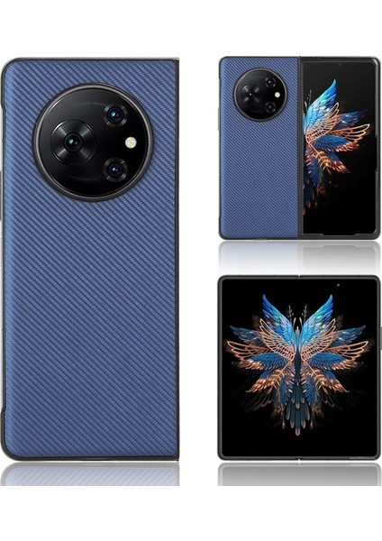 Tecno Phantom V Flip Siyah Için Pu Deri Pc Telefon Kılıfı (Yurt Dışından)