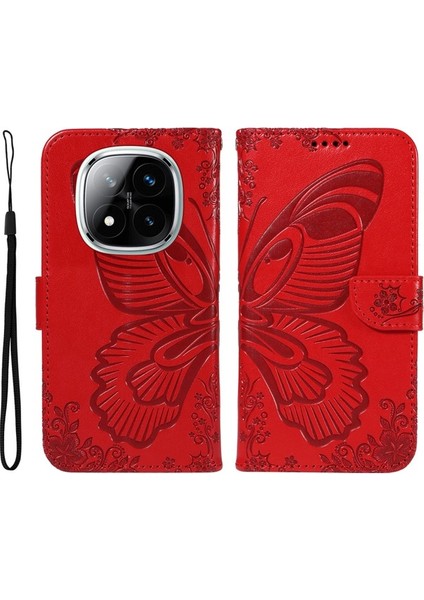Xiaomi Redmi Note 14 Pro 5g-14 Pro+ 5g Kılıf Desenli Deri Cüzdan Kapaklı Telefon Kapağı-Gri (Yurt Dışından)