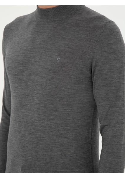 Erkek Gri Slim Fit Kazak 50296503-VR024