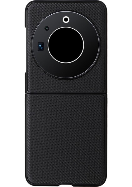 Tecno Phantom V Flip Siyah Için Pu Deri Pc Telefon Kılıfı (Yurt Dışından)