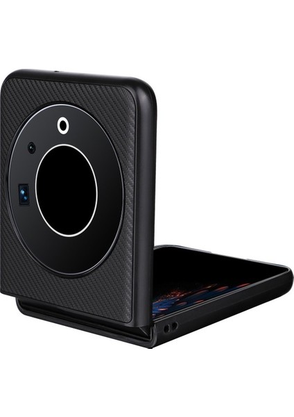 Tecno Phantom V Flip Siyah Için Pu Deri Pc Telefon Kılıfı (Yurt Dışından)
