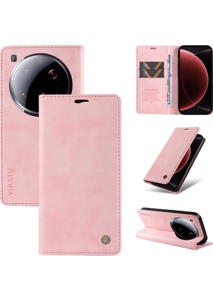 Xiaomi 15 Ultra Litchi Doku Cüzdan Manyetik Kapatma Deri Telefon Kapağı (Yurt Dışından)