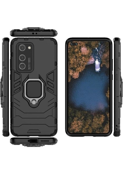 Huawei P40 Pro 360 &deg; Dönen Halka Askeri Damla Koruma Kapağı (Yurt Dışından)