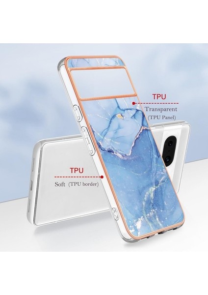 Google Pixel 8 5g Darbeye Dayanıklı Tpu Tampon Silikon Mermer ile Uyumlu (Yurt Dışından)