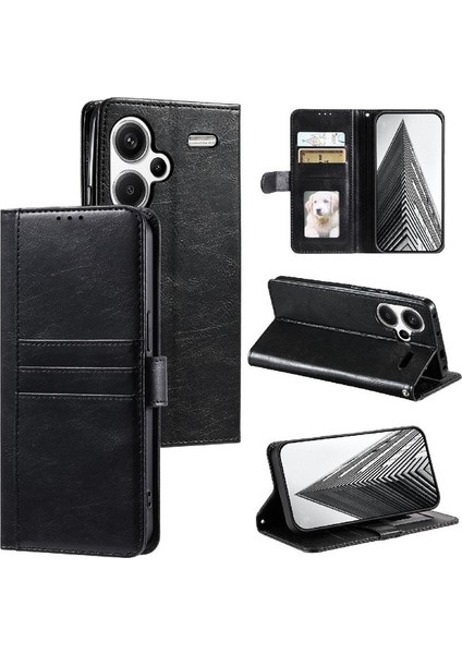 Xiaomi Redmi Not Için Flip Case 13 Pro Artı 5g Cüzdan Pu Deri 6 Kart (Yurt Dışından)