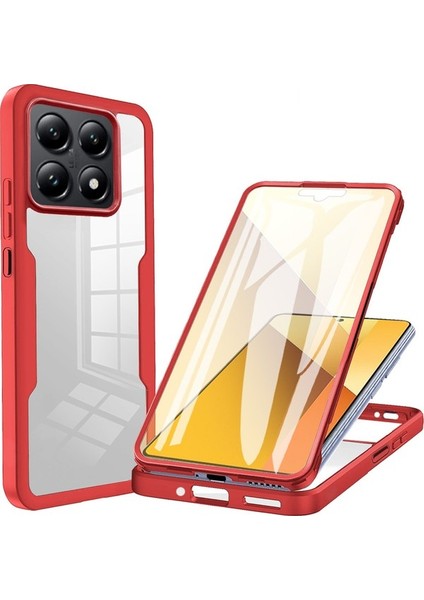 Xiaomi 14T Kılıf Akrilik + Tpu Şeffaf Telefon Kapağı, Pet Ekran Filmi-Kırmızı (Yurt Dışından) fiyatları