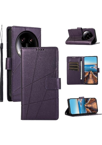Xiaomi 14 Için Flip Case Ultra Stand Darbeye Üç Kart Yuvaları Şok (Yurt Dışından)