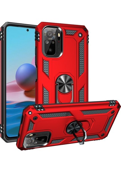 Xiaomi Redmi Note 10 4g/note 10S Için Çift Katmanlı Halkalı Standlı Kılıf (Yurt Dışından)