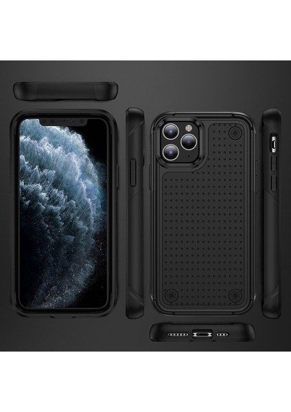 iPhone 11 Pro Için Çift Katmanlı Sert Pc Yumuşak Tpu Telefon Kılıfı - Siyah (Yurt Dışından) fiyatları