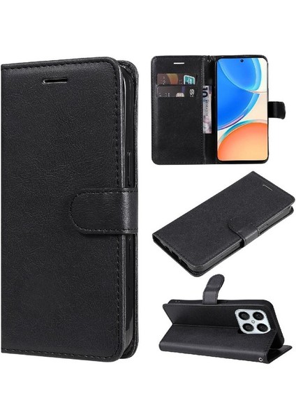 Onur X8 5g Iş Cüzdan Telefon Kılıfı Için Flip Case Klasik Düz Renk (Yurt Dışından)