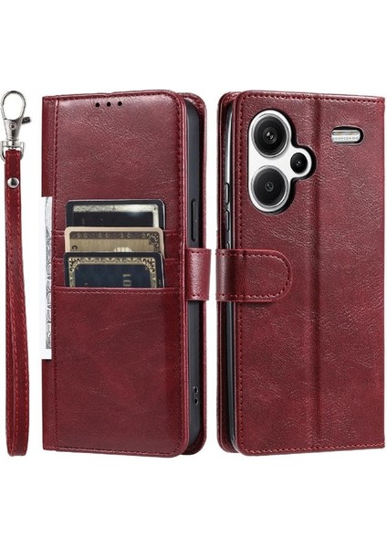 Xiaomi Redmi Not Için Flip Case 13 Pro Artı 5g Cüzdan Pu Deri 6 Kart (Yurt Dışından)