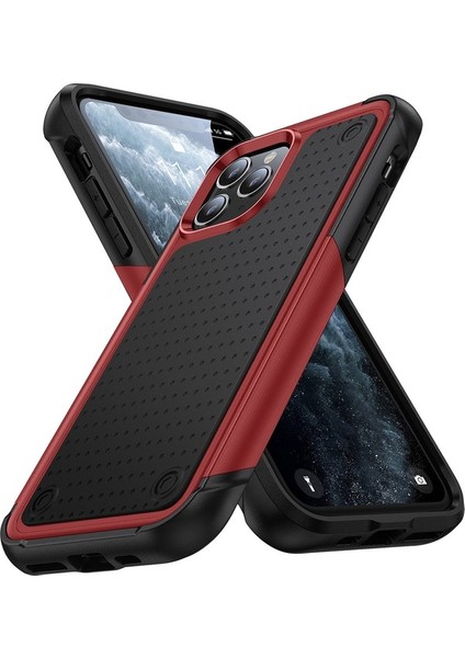 iPhone 11 Pro Için Çift Katmanlı Sert Pc Yumuşak Tpu Telefon Kılıfı - Siyah (Yurt Dışından)