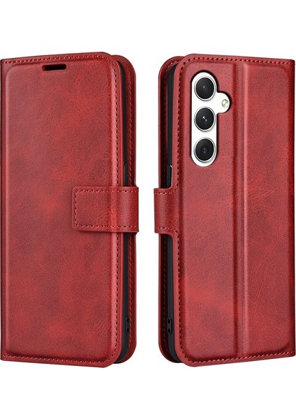 Samsung Galaxy S24 Pu Deri Buzağı Dokusu Tam Koruyucu Telefon Kapağı (Yurt Dışından)