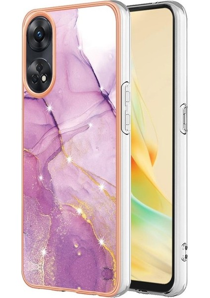 Oppo Oppo 8t 4g Koruma Için Kılıf Yumuşak Tampon Ince Tpu Mermer Desen (Yurt Dışından)
