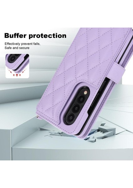 Samsung Galaxy Z Için Kılıf Fold 4 Koruma Anti Hırsızlık Fırça Standı (Yurt Dışından)