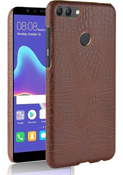 Huawei Y9 2018 Klasik Timsah Moda Kapak Için Şık Klasik Kılıf (Yurt Dışından)