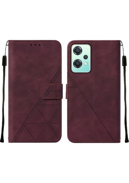 Nord Ce 2 5g Için Kabartmalı Pu Deri Stand Cüzdan Telefon Kılıfı - Mor (Yurt Dışından)