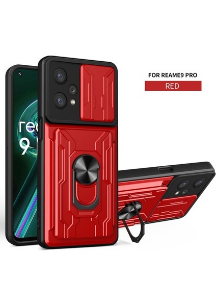 Oppo Realme 9 Pro Için Zil Standı ve Kart Yuvası ile Darbeye Dayanıklı Telefon Kılıfı (Yurt Dışından)