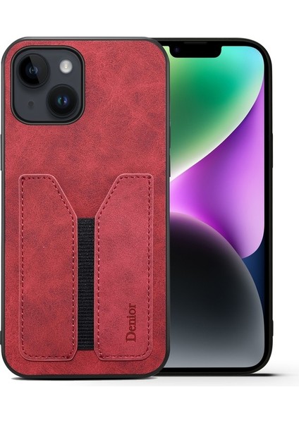 Iphone 15 Pro Brown Için Kart Yuvası Pu Geri Kılıf (Yurt Dışından)