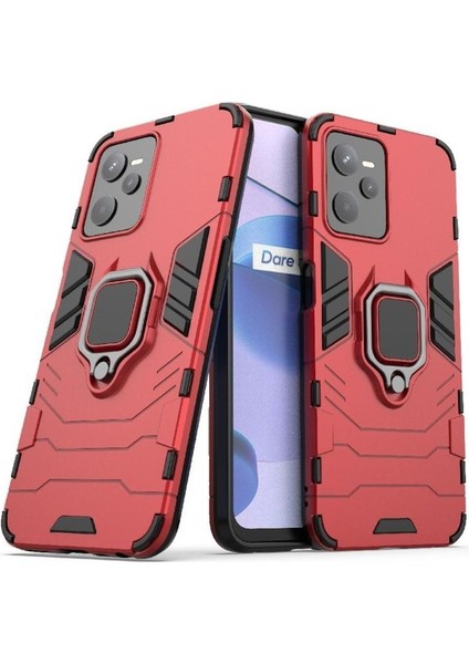 Realme C35 Darbeye Kapak Askeri Damla Koruma Stand Için Kılıf (Yurt Dışından)