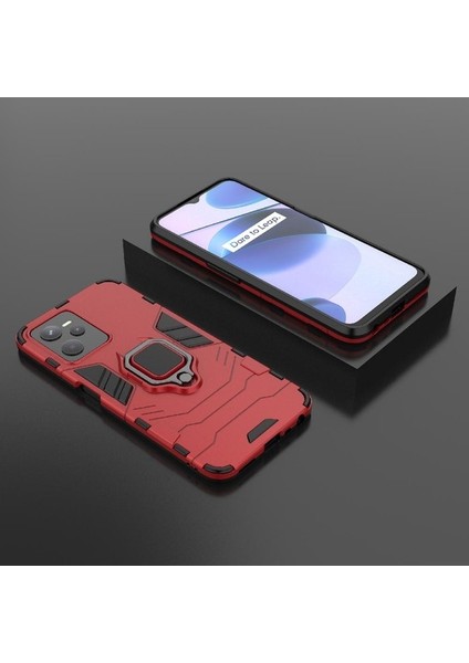 Realme C35 Darbeye Kapak Askeri Damla Koruma Stand Için Kılıf (Yurt Dışından)
