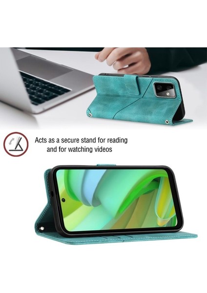 Motorola Moto G Güç 2023 Için Kılıf Cüzdan Kapak Çevirin Manyetik Deri (Yurt Dışından)