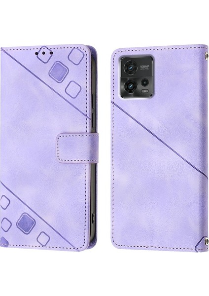 Moto G72 Için Deri Cüzdan Flip Stand Telefon Kılıfı - Mor (Yurt Dışından) fiyatları