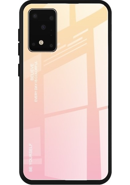 Galaxy S20 Plus / S20 Plus 5g Için Gradyan Renkli Temperli Cam + Pc + Tpu Telefon Kılıfı (Yurt Dışından)