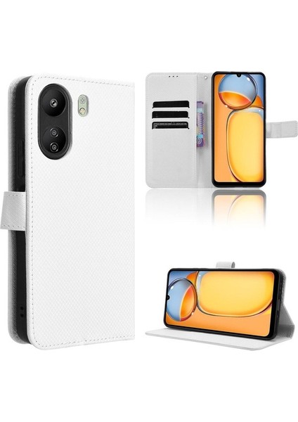 Xiaomi Redmi 13C Kart Tutucu Kapak Için Kılıf Stand Manyetik Cüzdan (Yurt Dışından)